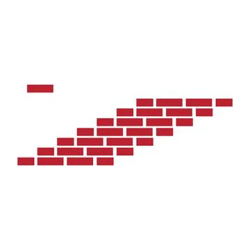 Brick Building logo design vector, Brickwork simple modern logo template, E.. Stock Illustration