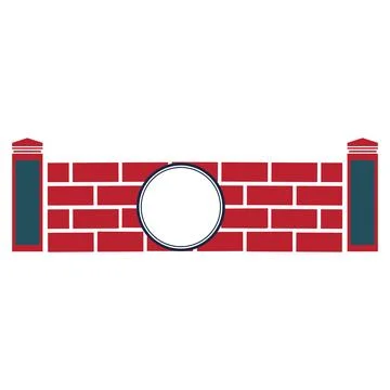 Brick Building logo design vector, Brickwork simple modern logo template, E.. Stock Illustration