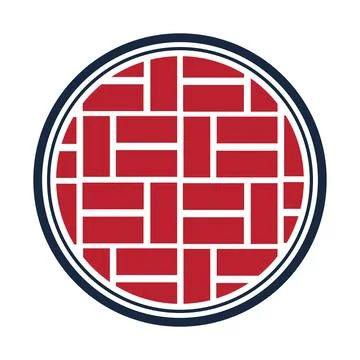 Brick Building logo design vector, Brickwork simple modern logo template, E.. Stock Illustration