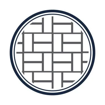 Brick Building logo design vector, Brickwork simple modern logo template, E.. Stock Illustration
