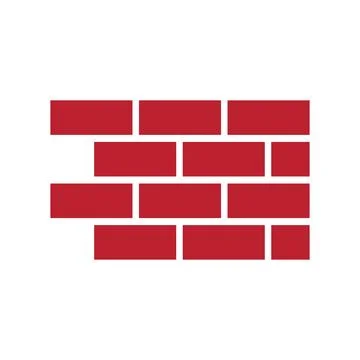 Brick Building logo design vector, Brickwork simple modern logo template, E.. Stock Illustration
