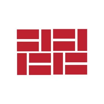Brick Building logo design vector, Brickwork simple modern logo template, E.. Stock Illustration