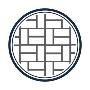 Brick Building logo design vector, Brickwork simple modern logo template, E.. Stock Illustration