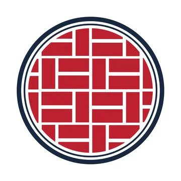 Brick Building logo design vector, Brickwork simple modern logo template, E.. Stock Illustration