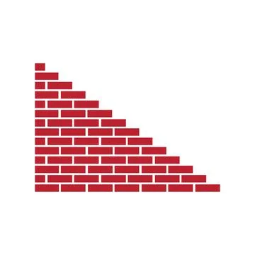 Brick Building logo design vector, Brickwork simple modern logo template, E.. Stock Illustration