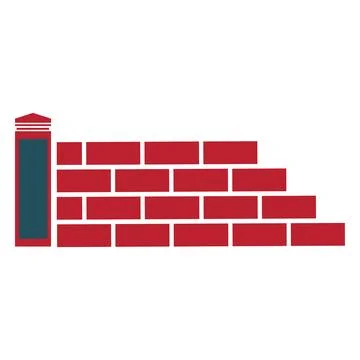 Brick Building logo design vector, Brickwork simple modern logo template, E.. Stock Illustration