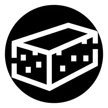 Brick building material block construction icon for web Stock Illustration