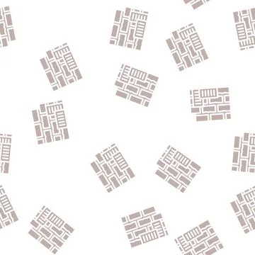 Brick building material glyph vector seamless pattern Ilustración de archivo