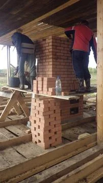 Brick as a building material Stock Photos