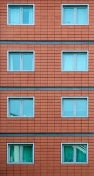 Brick Building section Stock Photos