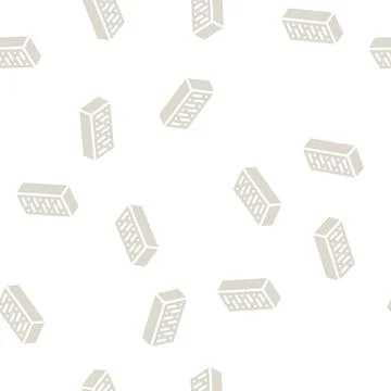 Brick for building wall glyph vector seamless pattern イラスト素材