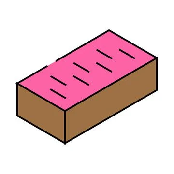 Brick for building wall icon color illustration Ilustración de archivo