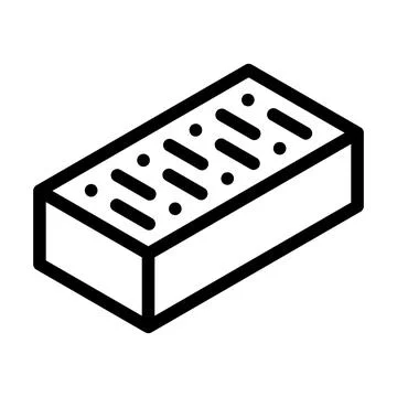 Brick for building wall line icon vector illustration Ilustración de archivo