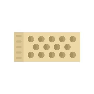 Brick cement icon flat isolated Ilustración de archivo