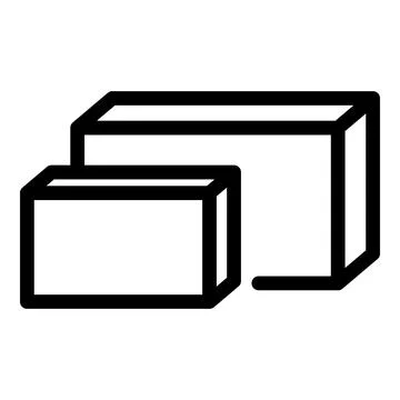 Brick cement icon outline vector. Wall construction Stock Illustration