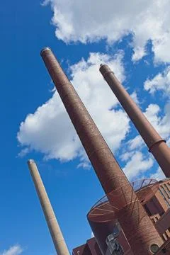 Brick chimneys. Stock Photos