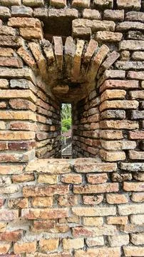 Brick cobblestone texture. Stock Photos