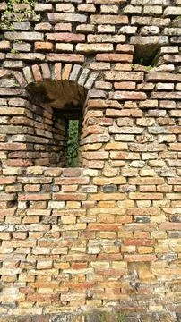 Brick cobblestone texture. 스톡 사진