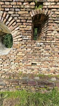 Brick cobblestone texture. Stock Photos