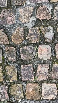 Brick cobblestone texture. Stock Photos