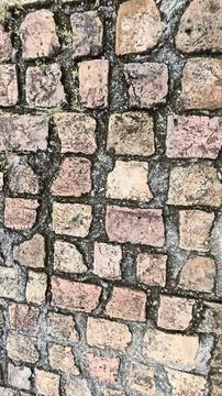 Brick cobblestone texture. Stock Photos