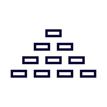 Brick, construction, brick wall, brick wall construction icon Stock Illustration