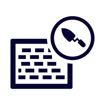 Brick, construction, brick wall, brick wall construction icon Stock Illustration