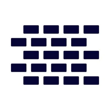 Brick, construction, brick wall, brick wall construction icon Stock Illustration