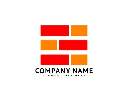 Brick Construction Logo Template Design Vector Stock Illustration