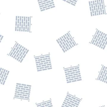 Brick construction material glyph vector seamless pattern Stock Illustration