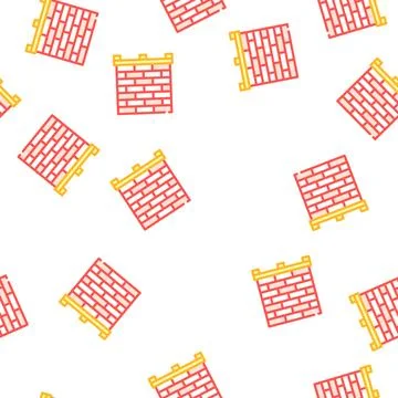 Brick construction material vector seamless pattern 스톡 일러스트