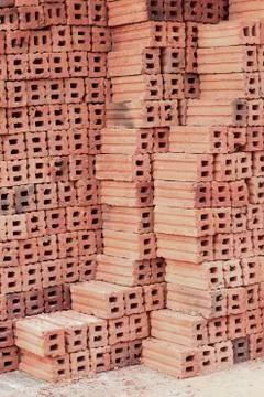 Brick construction Stock Photos