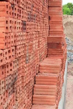Brick construction Stock Photos