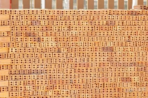 Brick construction Stock Photos