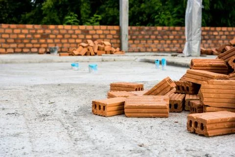 A Brick Construction used for build 写真素材