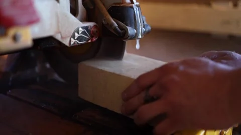 Brick Cutting Machinery Worker Hands Close Up Stock Footage 149525018
