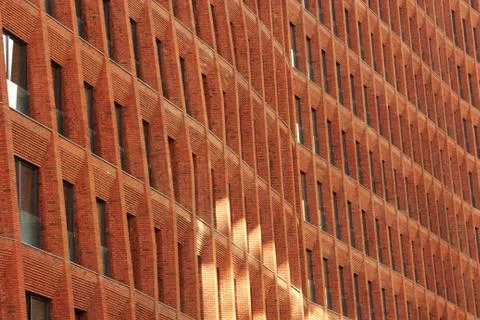 Brick facade design Stock Photos