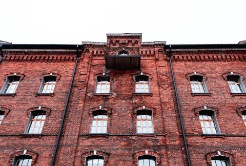 Brick Facade Elegance Stock Photos