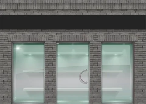 Brick facade in loft style Stock Illustration