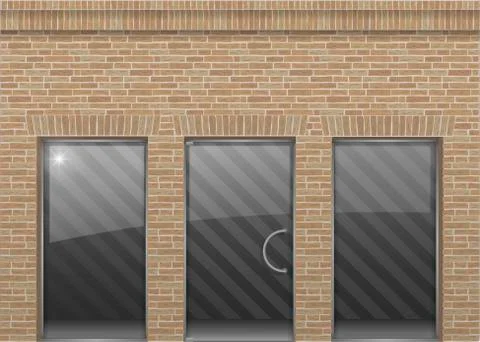 Brick facade in loft style Stock Illustration