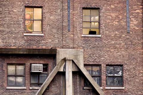 Brick facade Stock Photos