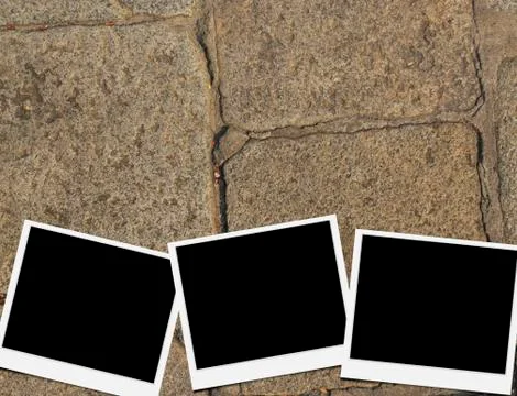 Brick floor photo frames Foto stock
