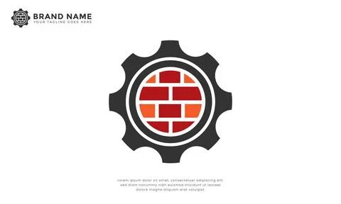 Brick gear logo Stock-Illustration