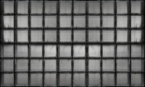 Brick glass wall pattern texture background. Stock Photos