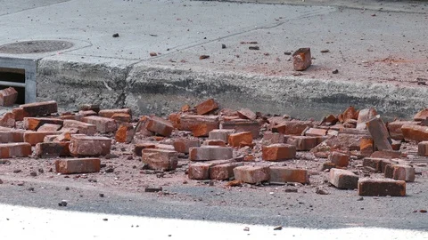 Brick on the ground Stock Footage 116009598