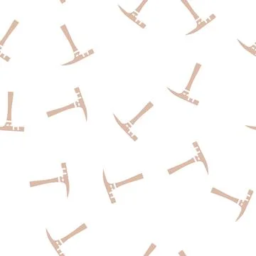 Brick hammer glyph vector seamless pattern イラスト素材