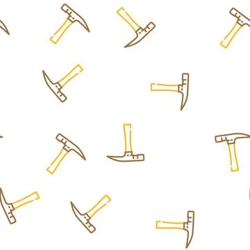 Brick hammer vector seamless pattern Illustrazione stock