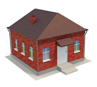 Brick house Stock Illustration