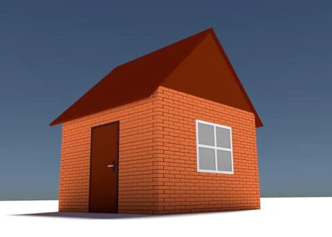 Brick house Stock Illustration