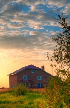 Brick house Stock Photos